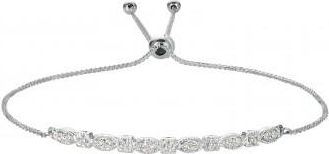 Allurez Bolo Marquise and Dot Diamond Bracelet 14k White Gold (0.26ct)