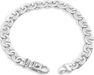 Pompeii3 Mens 14k Gold (35gram) or Platinum (65gram) 8mm Link Bracelet 8.5