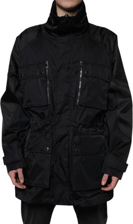 Dolce & Gabbana Mens Nylon Winter Parka Black Polyester Acrylic