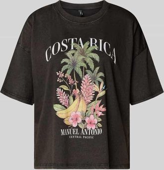 Only Boxy Fit T-Shirt aus reiner Baumwolle Modell LUCY in Black, Gr&ouml;&szlig;e XL