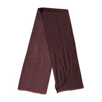 Dolce & Gabbana Silky Scarves, male, Brown, Size: ONE SIZE Patterned Silk Wrap Foulard Scarf