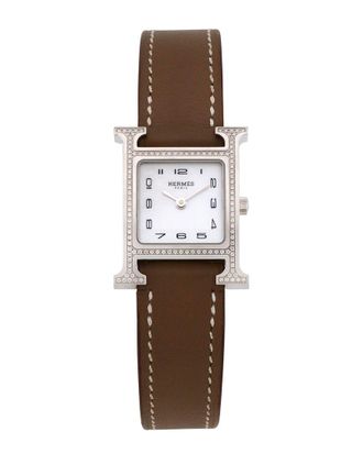 Herm&egrave;s Womens Heure H Diamond Watch (Authentic Pre-Loved)
