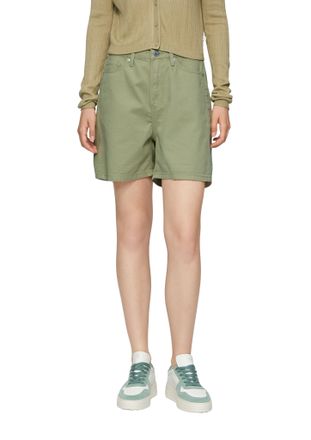 QS by s.Oliver Jeansshorts QS, Damen, Gr. 34, N-Gr, gr&uuml;n (khaki), Jeans, Obermaterial: 100% Baumwolle. Futter: 65% Polyester, 35% Baumwolle, unifarben, regular fit c