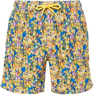 MC2 Saint Barth Lighting Micro Fantasy swim shorts - men - Elastane/Polyamide/Recycled Polyester - S - Yellow