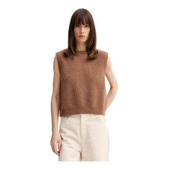 American Vintage Vitow Vest - Knitwear - Mujer - Marr&oacute;n - M