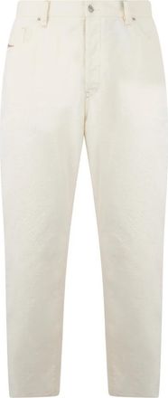 Diesel Elegante Aansluitende Veelzijdige Jeans met Hoge Taille - Heren - Slim Fit Jeans - Wit - W33 - Katoen - Jeans