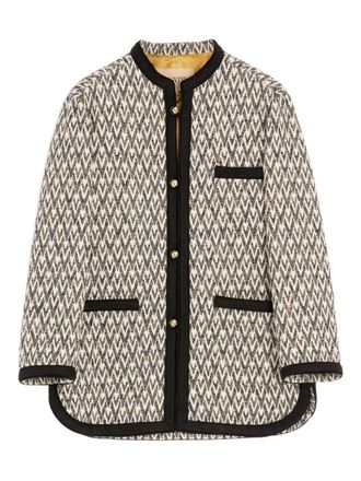 Valentino Garavani jacquard embellished trim jacket - men - Cotton/Wool/Polyamide/Viscose - 46 - Neutrals
