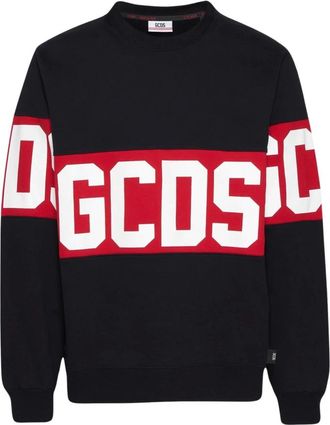 GCDS Gcds, Heren, Sweatshirts & Hoodies, Zwart, Maat: 2XL Katoen