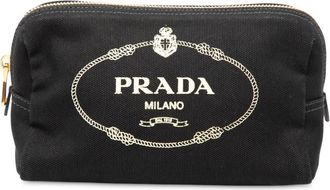 Prada Pre-owned Prada Canvas Canapa Logo Pouch JU0SYKNZBXQ6BCC1