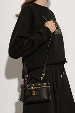 MCM Aren Small Hand Bag, Womens, Black