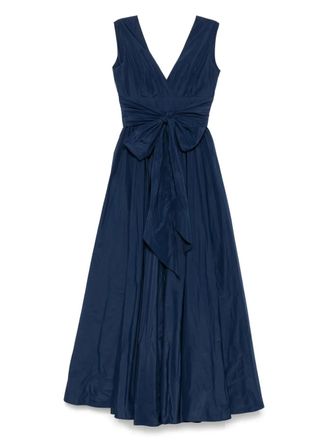 Cenere GB bow-embellished midi dress - Blue
