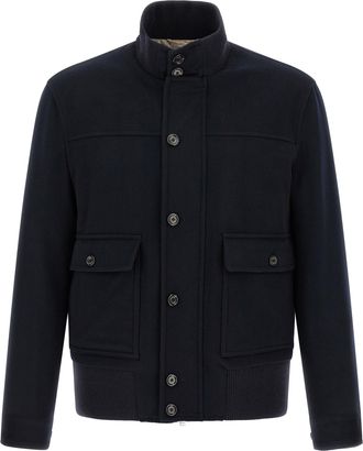 Lardini Virgin Wool Full-Length Mens Jacket