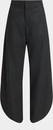 Alaia Wool Flannel Petal Pants