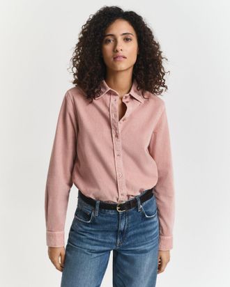 GANT Women Regular Fit Corduroy Shirt (46) DUSTY ROSE