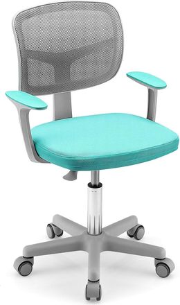 Costway Costway - Silla Para Escritorio Para Ni&ntilde;os, Silla Para Ordenador Para Ni&ntilde;os Con Altura Regulable, Ruedas Con Frenos, Silla Giratoria De Red Para Ni&ntilde;os