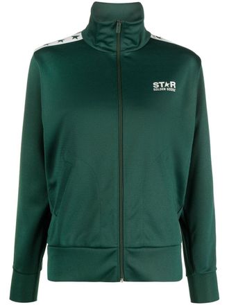 Golden Goose star log-print sports jacket - women - Polyester - S - Green