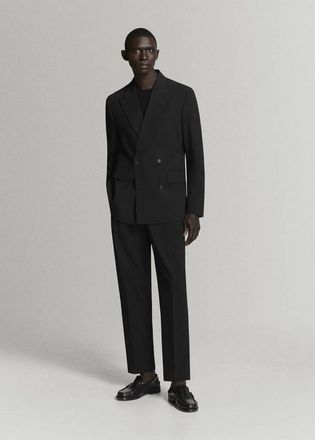 Mango Blazer abito Boston regular fit doppiopetto nero - Uomo - 46 - MANGO MAN