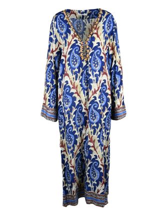Maliparmi Multicolor Viscose Kaftan Dress
