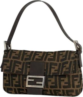 Fendi Pre-owned Shoulder Bags, female, Brown, Size: ONE SIZE Pre-owned Vintage Shoulder Bag