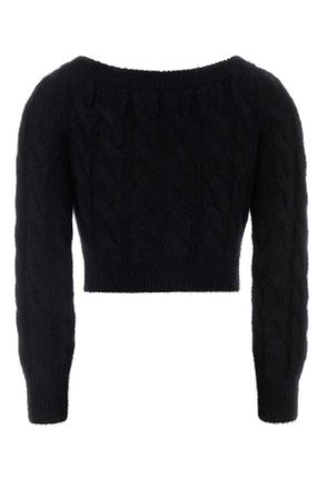 Alessandra Rich Black T-Shirts And Polos