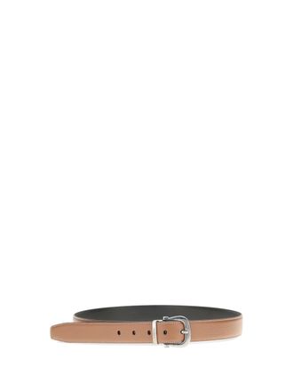 Ferragamo Mens Belt Gancini Cognac Calf Leather