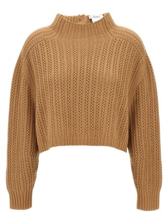 Max Mara Beige Wool Womens Cardigan
