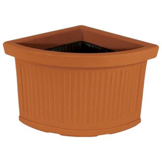 Monacis Macetero Esquinero Decorativo, Cl&aacute;sico Y Tradicional, 47x47 Cm, H38 Cm, Fabricado En Pol&iacute;mero De Terracota Resistente Para Plantas De Jard&iacute;n Y Terraza