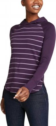 Eddie Bauer Stripe Favorite Pullover Hoodie In Purple