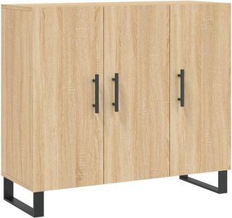 vidaXL Sideboard Sonoma Oak 90x34x80 cm Engineered Wood vidaXL