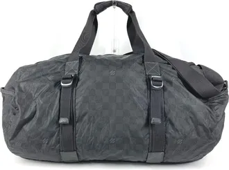 Louis Vuitton Black Nylon Leather Boston Bag (Pre-Owned)