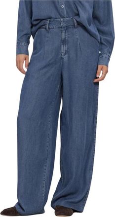Simple Wv-Hvy-Tencel-26-3 Wijde Jeans - Dames - Loose Fit Jeans - Blauw - S - Jeans