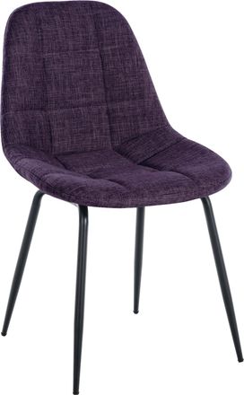 Clp Silla con patas de metal y asiento en tela lila
