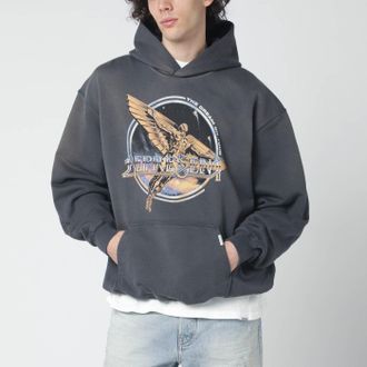 Represent Grey Hoodie With Logo Print