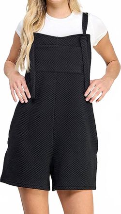 Sixty One Sunglasses Gia Textured Romper In Black