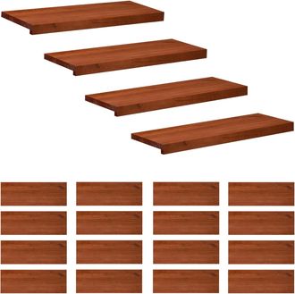 vidaXL Alfombras Para Escalones 20 Uds. 70 X 25 X 2 Cm Marr&oacute;n Vidaxl