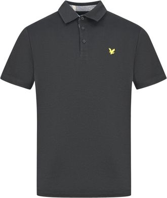 Lyle & Scott Jet Black Contour Placket Polo Shirt