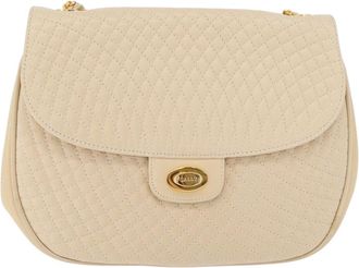 Bally Vintage Chain Quilted Leather Leather Shoulder Bag Bag (Pre-Owned)