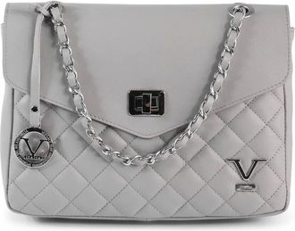 19V69 Handbags, female, Gray, Size: ONE SIZE Italian Leather Handbag - Grey