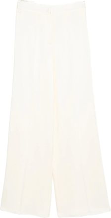 Forte_Forte Shiny Anvers Satin High Waist Embroidered Pants