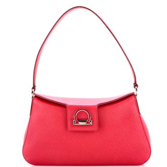 Ferragamo Trifolio Shoulder Bag Leather East West