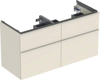 Keramag Geberit Icon Mueble Bajo Lavabo Para Lavabo Doble, 4 Cajones