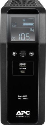 A.P.C. Apc Back-ups Pro Br1200si 1200va 720w Torre Avr Lcd Usb 8 Tomas
