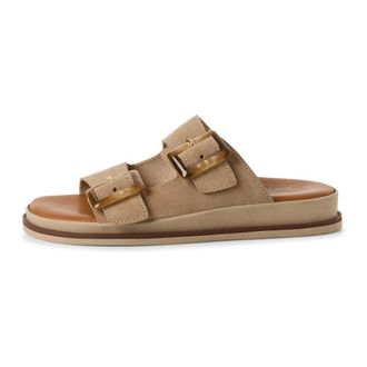Tamaris Schoenen, Dames, Beige, 37 EU, Leer, Leren slipper