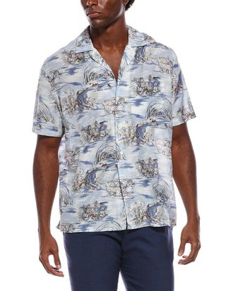 Isaia Silk-Blend Sport Shirt