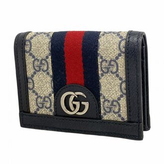 Gucci Navy Pvc Wallet (Bi-Fold) (Pre-Owned)