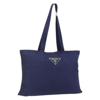 Prada Pre-owned Tote Bags, female, Blue, Size: ONE SIZE Pre-owned Vintage Tote Bag