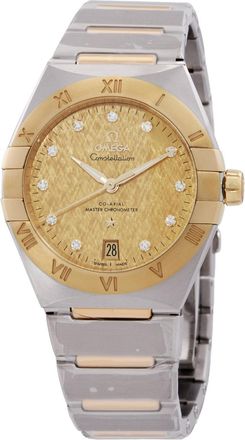 Omega Pre-owned Omega Constellation Automatic Diamond Champagne Dial Ladies Watch 131.20.36.20.58.001