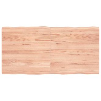 Berkfield Home Table Top Light Brown 120x60x(2-4)cm Treated Solid Wood Live Edge