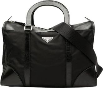Prada Pre-owned Satchel Bag - Dames - Vintage Handtas - Zwart - ONE Size - Leer - Vintage