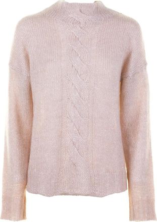 KANGRA cable-knit crew-neck sweater - women - Fabric - 42 - Pink